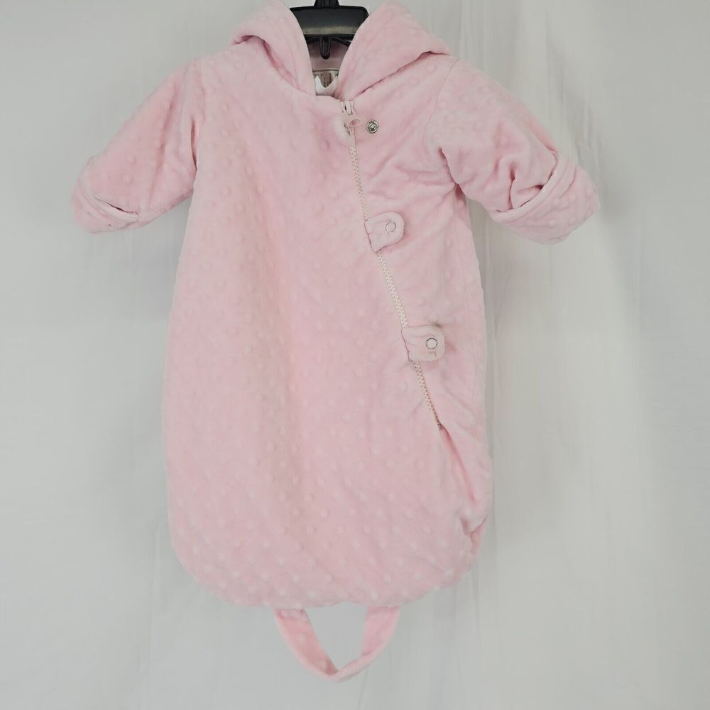 Widgeon Minky Pink Bunting Sleep Sack Faux Fur Baby Girl Newborn Pink